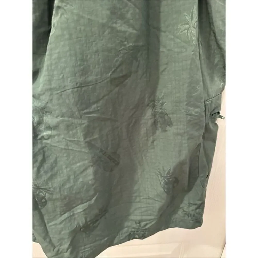 Caribbean Swimwear Trunks Men's 2X Drawstring Elastic Nylon Pineapples Green xxl